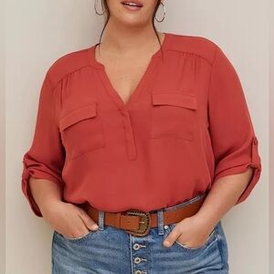 Torrid Terracotta/Rust Harper Blouse